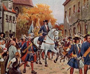 Prins Leopold I kommer til Dessau efter afslutningen af den spanske arvefølgekrig