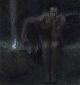 Lucifer, 1891. af Franz Stuck Ritter von