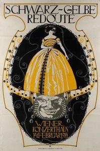 Sort og gul Redoute Wiener Konzerthaus, 1914. af Franz Wacik