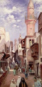 Et arabisk gadebillede af Franz Wilhelm Odelmark