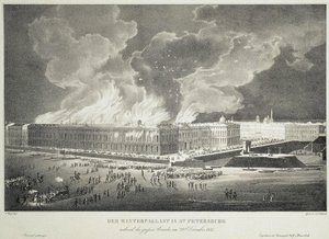 Brand i Vinterpaladset den 29. december 1837, c.1838