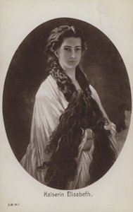 Elisabeth af Bayern, konsort af kejser Franz Joseph I af Østrig (litho)