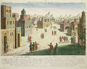 Gamle og New Delhi (akvatint)