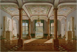 Salon af Tegernsee Slot af Franz Xaver Nachtmann