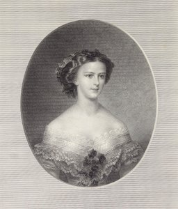 Portræt af kejserinde Elisabeth af Østrig, ca 1855.
