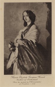 Lady Harriet Elizabeth Georgiana Howard (gravering) af Franz Xaver Winterhalter