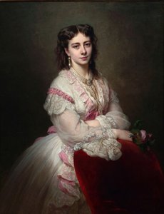 Portræt af grevinde Maria Branicka 1843-1918, geb. Prinsesse Sapieha, 1865 af Franz Xaver Winterhalter