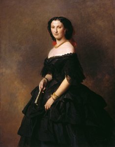Portræt af hertuginde Elizaveta Alexandrovna Baryatinskaya, født prinsesse Chernysheva 1826-1902. af Franz Xaver Winterhalter