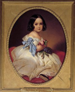 Portræt af Marie Charlotte Amelie af Sachsen, Imperatrice af Mexico (1840-1927) Maleri af Xaver Winterhalter (1806-1873) 1842 Søn. 0,72x0,58 m af Franz Xaver Winterhalter