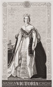 Dronning Victoria (1819-1901) fra `Illustrationer af engelsk og skotsk historie