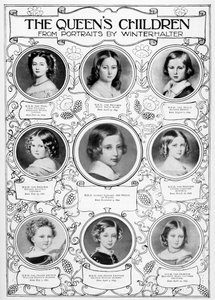 Dronning Victorias børn, midten af det 19. århundrede. af Franz Xaver Winterhalter