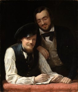 Kunstnerens selvportræt med sin bror af Franz Xaver Winterhalter