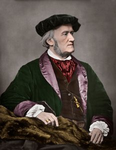 Portræt af Richard Wagner (1813-1883), tysk komponist. 1871. Digital farvelægning.