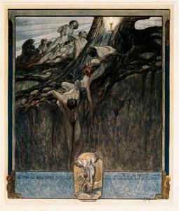 Østrig, Wien, Illustration af Dante Alighieris guddommelige komedie (himlen, sang IV) af Franz von Bayros af Franz von (1866 1924) Bayros