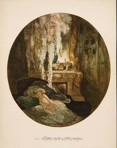 Nøgen kvinde i hendes Boudoir