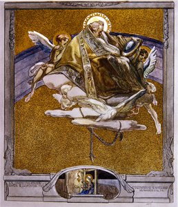 Illustration fra Dantes guddommelige komedie, Paradiso, Canto XVII, 1921 (wc på papir) af Franz von Bayros