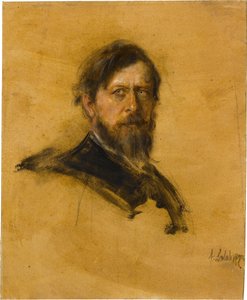 Portræt af Böcklin af Franz von Lenbach