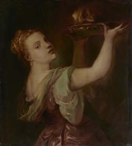 Kopi efter Tizian: Lavinia som Salome af Franz von Lenbach