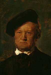 Richard Wagner med baret af Franz von Lenbach