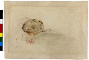Kejser Franz Joseph I på dødslejet af Franz von Matsch