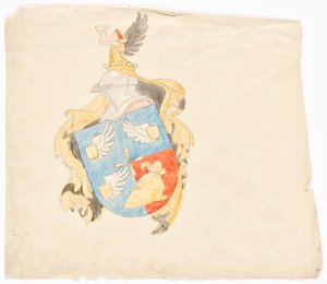 Design til et familievåben af Franz von Matsch