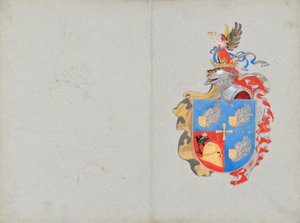 Design til et familievåben af Franz von Matsch