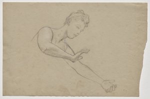 Figurstudie til fakultetsmaleriet "Teologi" af Franz von Matsch