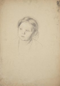 Studie af en piges hoved af Franz von Matsch