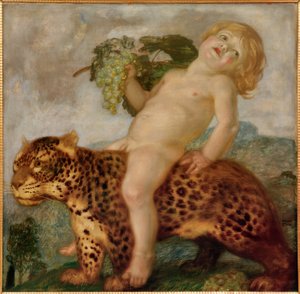 Bacchus -dreng på en panter af Franz von Stuck