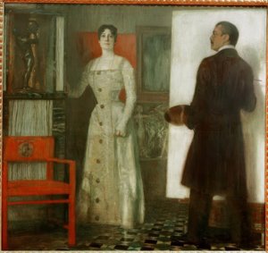 Franz og Mary sidder fast i studiet af Franz von Stuck