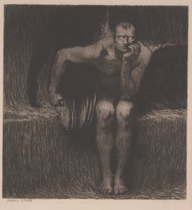 Lucifer, ca. 1890 (radering) af Franz von Stuck