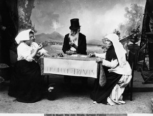 Offentlig skriver i Napoli, ca. 1890 (glasplade)