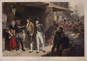 På vej mod Trafalgars Bay, Nelson forlader Portsmouth for sejren