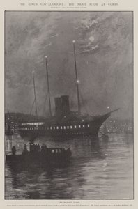 Kongens rekonvalescens, nattescenen ved Cowes