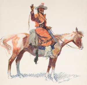 En Apache-spejder. Frederic Remington.