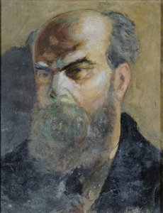 Portræt af digteren Paul Verlaine 1844-1896, ca 1885.