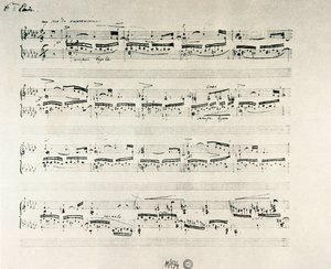 Partitur af "Etuder for klaver opus 10" af den polske komponist Frederic Chopin (1810-1849) af Frederic Chopin