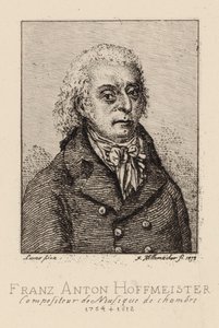 Portræt af komponisten Franz Anton Hoffmeister 1754-1812.