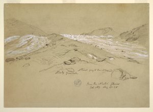 Aletsch-gletsjeren, Berner Alperne, Schweiz af Frederic Edwin Church