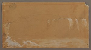 American Falls, Goat Island og en del af Horseshoe Falls, set fra Niagara-flodens canadiske bred af Frederic Edwin Church