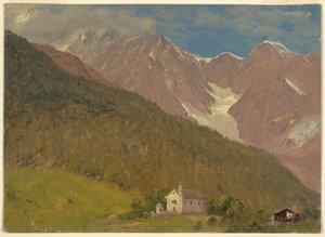 Et alpelandskab i Schweiz af Frederic Edwin Church
