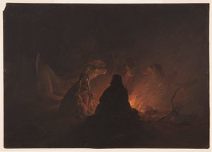 Beduiner i lejren om natten af Frederic Edwin Church