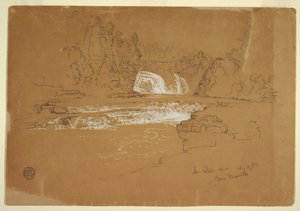 Cascades of the Ausable River, nær Keesevill, New York af Frederic Edwin Church