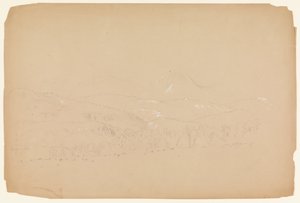 Fjern udsigt over Katahdin set fra vest af Frederic Edwin Church