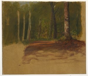 Tegning, En vej ind i skoven, 1850-60 af Frederic Edwin Church