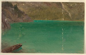 Tegning, Alpesø (Bayern eller Schweiz), 1868 af Frederic Edwin Church