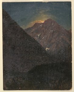 Tegning, Apline-landskab (Bayern eller Schweiz), 1868 af Frederic Edwin Church