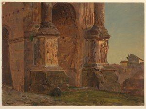 Tegning, Septimius Severus-buen, Rom, februar 1869 af Frederic Edwin Church