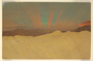 Tegning, Aurora Borealis, 1860-70 af Frederic Edwin Church