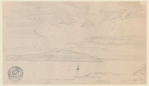 Tegning, Aurora, Mount Desert Island, september 1860 af Frederic Edwin Church
